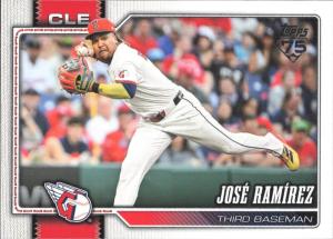2026 TOPPS #284 JOSE RAMIREZ CLEVELAND GUARDIANS BASEBALL OFFICIAL TRADING CARD OF MLB
