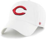 47 MLB White Team Color Primary Logo Clean Up Adjustable Strap Hat Cap, Adult One Size Fits All - Cincinnati Reds White