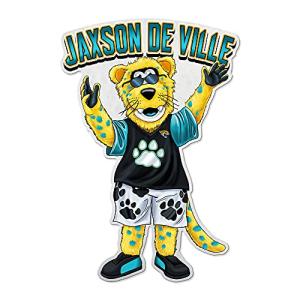 Rico Industries NFL Football Jacksonville Jaguars "Jaxson de Ville" Shape Cut Pennant - Home and Living Room Décor - Soft Felt EZ to Hang