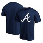 MLB Kids Youth 8-20 Outfield Primary Logo Performance T-Shirt (US, Numeric, 10, 12, Regular, Atlanta Braves - Navy)