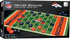 MasterPieces Family Game - NFL Denver Broncos Checkers - Officially Licensed Board Game for Kids & Adults