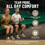 For Bare Feet NFL NEW ORLEANS SAINTS MVP Crew Sock Team Color Medium