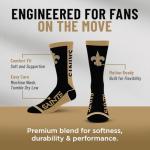 For Bare Feet NFL NEW ORLEANS SAINTS MVP Crew Sock Team Color Medium
