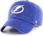 47 NHL Team Color Alternate Primary Logo Clean Up Adjustable Cap Dad Hat, Adult One Size Fits All - Tampa Bay Lightning Blue