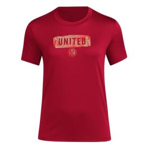 adidas Women's Atlanta United FC Local Pop Short Sleeve Pre-game T-shirt, Team Victory Red, Small