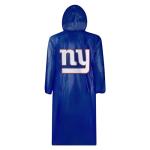 NFL New York Giants Waterproof Rain Poncho for Adults, Sporty Rain Poncho for Men and Women, with Elastic Sleeves and Drawstring Hood, Rain Coat for Rainy Weather. Ftbl Rain Jacket