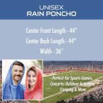 NFL New York Giants Waterproof Rain Poncho for Adults, Sporty Rain Poncho for Men and Women, with Elastic Sleeves and Drawstring Hood, Rain Coat for Rainy Weather. Ftbl Rain Jacket