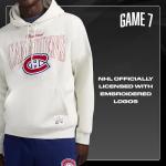 GAME 7 x NHL Men's Officially Licensed Long Sleeve Pullover Hoodie Fleece Sweatshirt Oatmeal