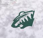 Calhoun NHL Womens Oversized Loose Fit Drop Shoulder Tie Dye Crewneck Short Sleeve T-Shirt (Minnesota Wild, Small/Medium)