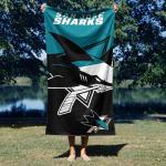 Northwest NHL San Jose Sharks Microfiber Beach Towel, 30 x 60 Inches – Quick Dry, Sand Resistant, Lightweight, Highly Absorbent, Incisor Design