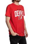 Calhoun NHL Surf & Skate Mens Vintage Style Distressed Heather Tone Rustic T-Shirt (New Jersey Devils, Large)
