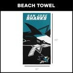 Northwest NHL San Jose Sharks Microfiber Beach Towel, 30 x 60 Inches – Quick Dry, Sand Resistant, Lightweight, Highly Absorbent, Incisor Design