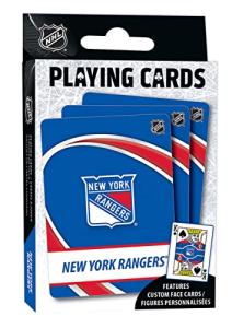 MasterPieces Family Games - NHL New York Rangers Playing Cards - Officially Licensed Playing Card Deck for Adults, Kids, and Family - Fun Entertainment for Kids and Adults - Educational and Engaging