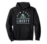 WNBA New York Liberty Meshed Out Pullover Hoodie, Adult Unisex, Black, X-Large