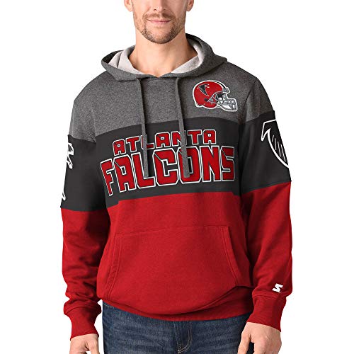 Atlanta Falcons Gray/Black Throwback Pullover Hoodie