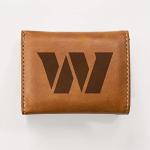 Rico Industries NFL Football Washington Commanders Brown Laser Engraved Faux Leather Trifold