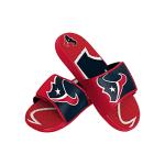 FOCO Houston Texans NFL Mens Colorblock Big Logo Gel Slides - L
