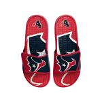 FOCO Houston Texans NFL Mens Colorblock Big Logo Gel Slides - L