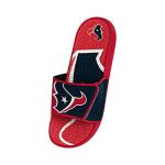 FOCO Houston Texans NFL Mens Colorblock Big Logo Gel Slides - L