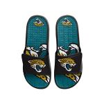 FOCO Jacksonville Jaguars NFL Mens Colorblock Big Logo Gel Slide - L