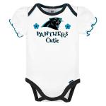 NFL Carolina Panthers 3 Pack Short Sleeve Bodysuit, Black/White/Pink Carolina Panthers, 3-6M