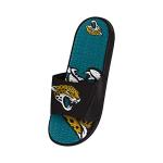 FOCO Jacksonville Jaguars NFL Mens Colorblock Big Logo Gel Slide - L