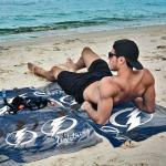 Northwest NHL Tampa Bay Lightning Oversized Microfiber Beach Towel, 40 x 72 Inches – Quick Dry, Sand Resistant, Lightweight, Highly Absorbent, Distorter Design