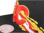 Mitchell & Ness Calgary Flames Brush Snapback Adjustable Hat Cap - Black