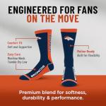 For Bare Feet NFL DENVER BRONCOS MVP Crew Sock Team Color Youth