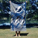 Northwest NHL Tampa Bay Lightning Oversized Microfiber Beach Towel, 40 x 72 Inches – Quick Dry, Sand Resistant, Lightweight, Highly Absorbent, Distorter Design