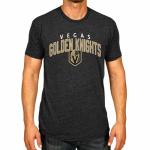 Wright & Ditson NHL Adult Powerplay Heathered Unisex T-Shirt - 100% Cotton - Tagless and Comfortable (Las Vegas Golden Knights - Black Heather, X-Large)