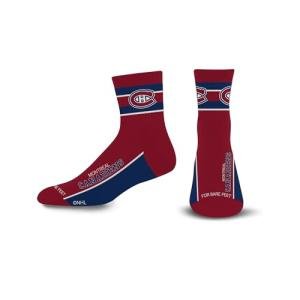 For Bare Feet NHL MONTREAL CANADIENS Lil' Deuce Quarter Sock Team Color Large
