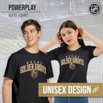 Wright & Ditson NHL Adult Powerplay Heathered Unisex T-Shirt - 100% Cotton - Tagless and Comfortable (Las Vegas Golden Knights - Black Heather, X-Large)