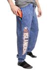 Calhoun NHL Mens Acid Wash Cotton Fleece Athletic Jogger Style Sweatpants (Small, New York Islanders)