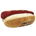 MLB Chicago Cubs Plush Dog Toys - Stadium Theme Snacks - Cutest Plush HOT-Dog Toy for Dogs & Cats with Inner Squeaker & Premium Embroidery of Baseball Team Name/Logo