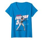 Womens Freddie Freeman | Los Angeles Baseball Players | MLBFRE3001 V-Neck T-Shirt