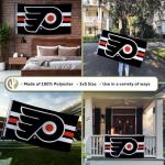 Desert Cactus Philadelphia Flyers Flag Philly NHL 100% Polyester Indoor Outdoor 3x5 feet National Hockey League Team Flags (Flag B)