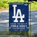 Los Angeles Dodgers 2025 Back to Back World Champions Series Double Sided Garden Flag
