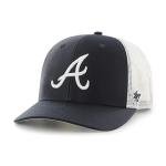 '47 MLB Trucker Snapback Adjustable Hat, Adult One Size Fits All (as1, Alpha, one_Size, Atlanta Braves, One Size)