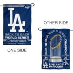 Los Angeles Dodgers 2025 Back to Back World Champions Series Double Sided Garden Flag