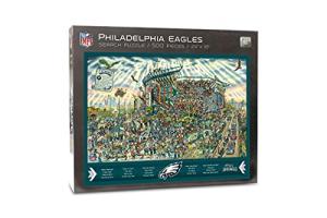 YouTheFan NFL Philadelphia Eagles Joe Journeyman Puzzle - 500-piece Team Color, 18" x 24" - Finished puzzle size