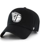 47 Brand MLB Black White Outline Primary Logo Clean Up Adjustable Baseball Cap Hat, Adult One Size Fits All - Cleveland Guardians Black White Outline