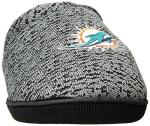 FOCO NFL Miami Dolphins Men's Poly Knit Cup Sole Slipper, Team Color, Large (11-12)