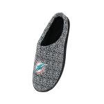 FOCO NFL Miami Dolphins Men's Poly Knit Cup Sole Slipper, Team Color, Large (11-12)