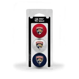 Team Golf NHL Florida Panthers 3 Golf Ball Pack Regulation Size Golf Balls, 3 Pack, Full Color Durable Team Imprint