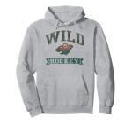 Minnesota Wild Vintage Hockey Gray Officially Licensed Pullover Hoodie