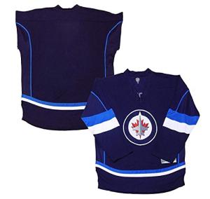 Outerstuff Winnipeg Jets Blank Navy Premier Team Apparel 1 Stripe Home Youth Jersey (Large/X-Large)