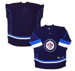 Outerstuff Winnipeg Jets Blank Navy Premier Team Apparel 1 Stripe Home Youth Jersey (Large/X-Large)