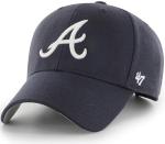 47 MLB Team Color Primary Logo MVP Adjustable Hat, Adult One Size Fits All - Atlanta Braves - Navy