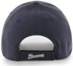 47 MLB Team Color Primary Logo MVP Adjustable Hat, Adult One Size Fits All - Atlanta Braves - Navy